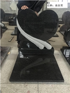 Granite Heart Tombstone, Heart Headstone