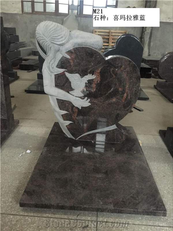 Granite Heart Tombstone, Heart Headstone