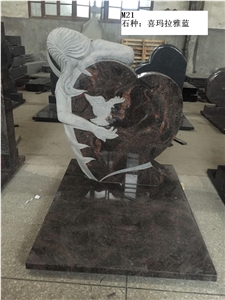 Granite Heart Tombstone, Heart Headstone