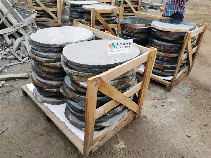 Hainan Black Basalt Boulder Garden Stepping Pavement