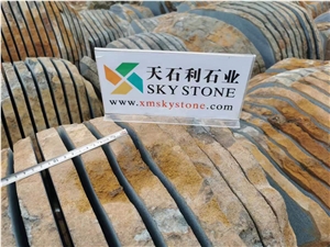 Hainan Black Basalt Boulder Garden Stepping Pavement
