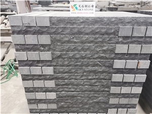 Hainan Black Basalt Split Face Mushroom Stone Exterior Wall