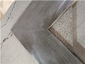 Hainan Black Basalt Tree Wall Copping- Tree Surround Wall Parapets Edge 45 Degree Cut