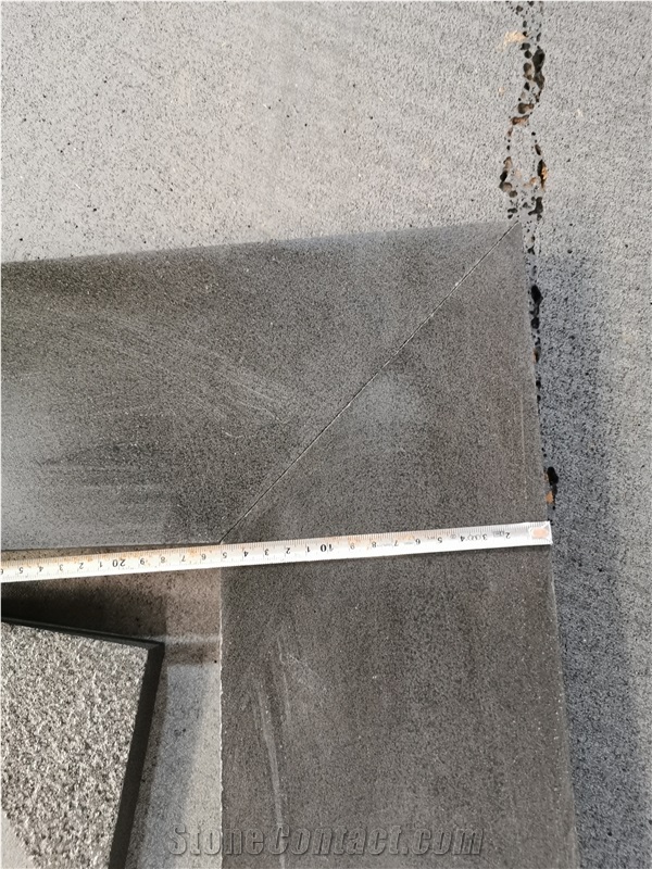 Hainan Black Basalt Tree Wall Copping- Tree Surround Wall Parapets Edge 45 Degree Cut