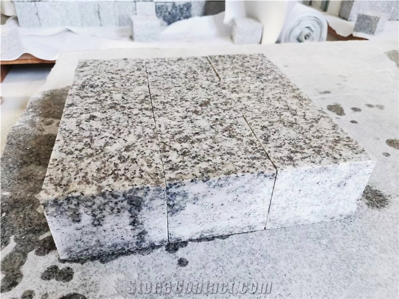 Huian G603 Sesame White Cobbles Pavement Pathway Paving