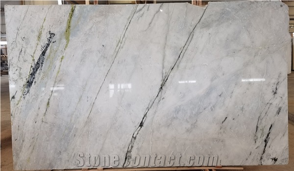Irish Sparkling Calacatta Marble Slabs Xiamen Factory