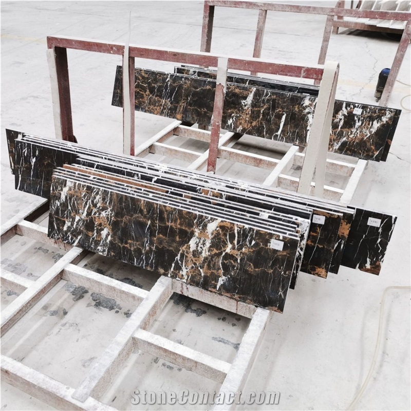 Nero Portoro Marble Stair Cheap Threshold