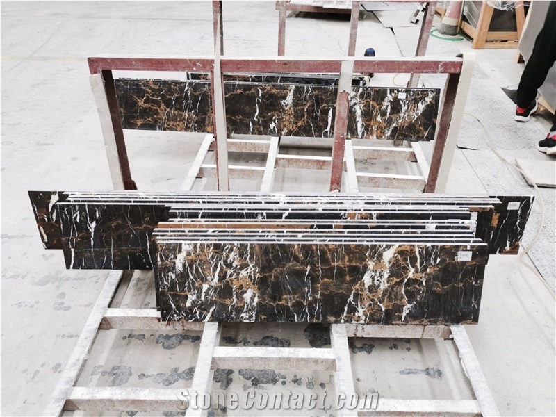 Nero Portoro Marble Stair Cheap Threshold