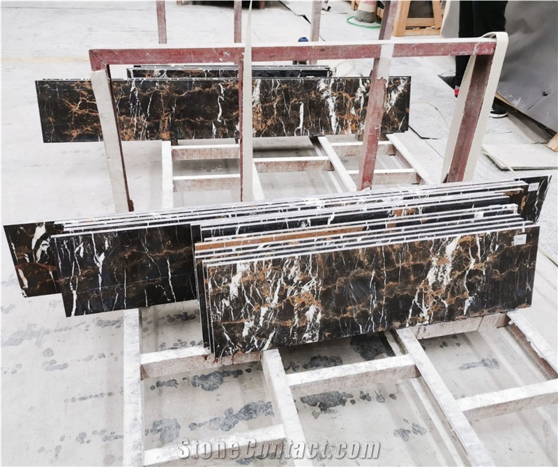 Nero Portoro Marble Stair Cheap Threshold