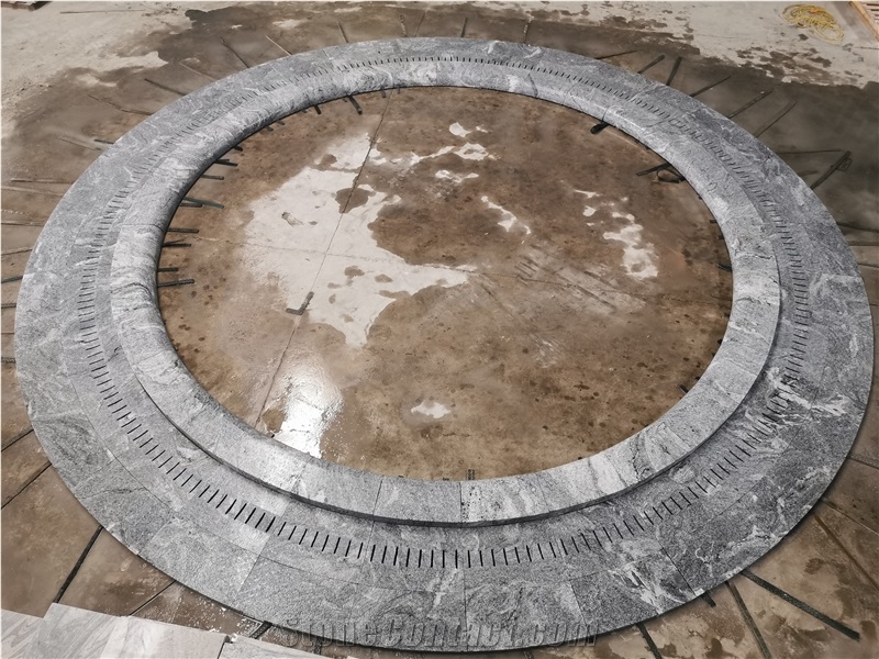 Nero Santiago Grey Pool Coping With Drilled Drainage Holes