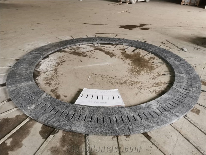 Nero Santiago Grey Pool Coping With Drilled Drainage Holes