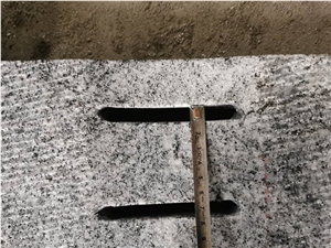 Nero Santiago Grey Pool Coping With Drilled Drainage Holes