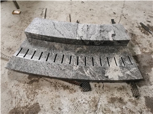 Nero Santiago Grey Pool Coping With Drilled Drainage Holes