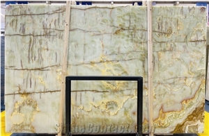 New Arrived Green Onyx Slabs Bathroom Tiles