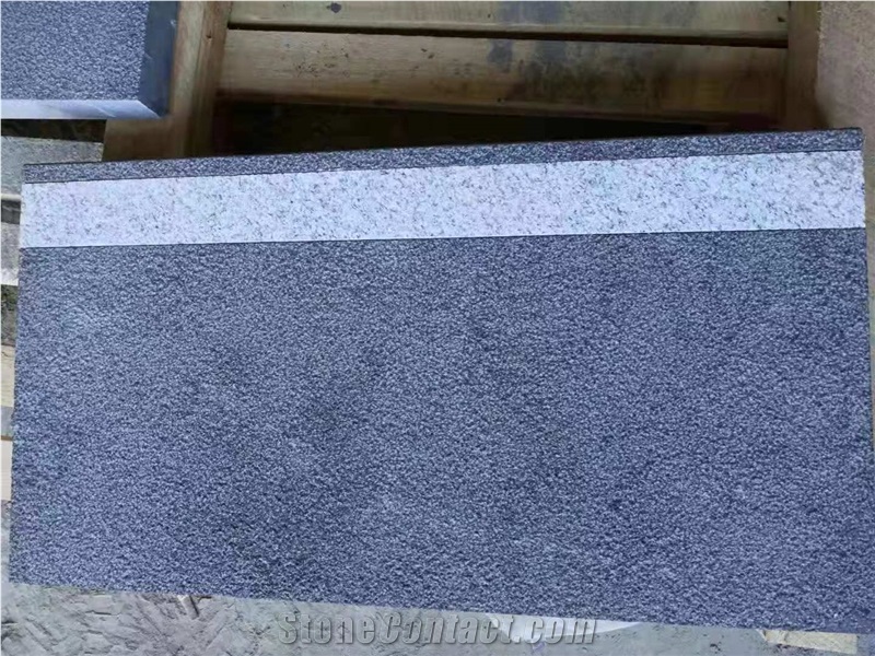 New G684 Black Pearl Basalt Stone Steps With Insert
