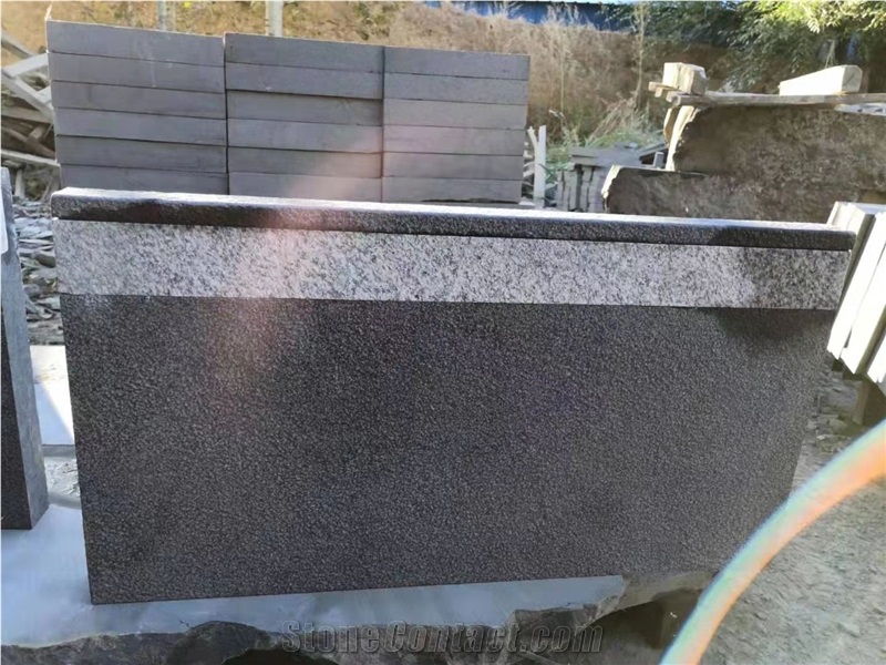 New G684 Black Pearl Basalt Stone Steps With Insert