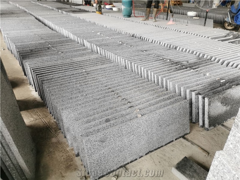 New Hainan G654 Mid Grey Granite Flamed Tiles
