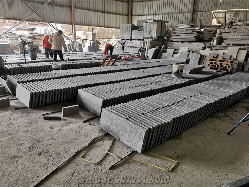 New Hainan G654 Mid Grey Granite Flamed Tiles