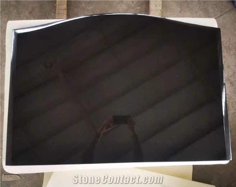 Pure Black Gravestone Tombstone Monuments Factory Supply