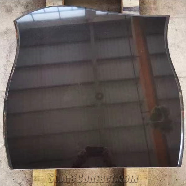 Pure Black Gravestone Tombstone Monuments Factory Supply