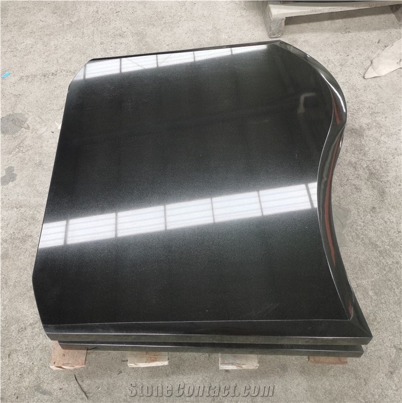 Pure Black Gravestone Tombstone Monuments Factory Supply
