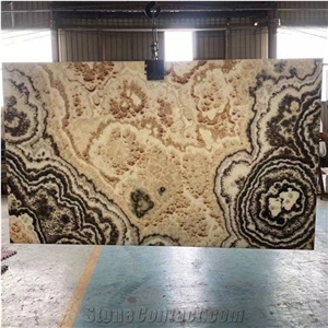 Translucent Black Dragon Onyx Slab Versailles Tiles