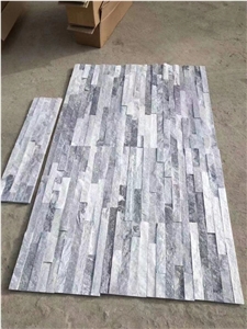 White Mixed Black Sandstone Cultured Stone For Wall Caldding White Mixed Black Sandstone Cultured Stone For Wall Caldding