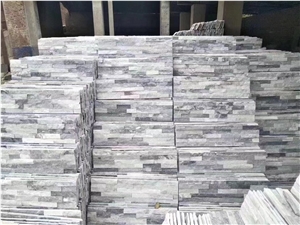 White Mixed Black Sandstone Cultured Stone For Wall Caldding