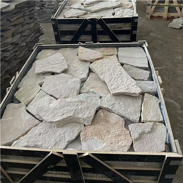 White Sandstone Loose Stone Wall Cladding Flagstone