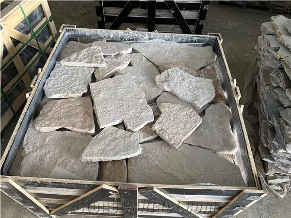 White Sandstone Loose Stone Wall Cladding Flagstone