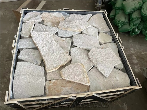 White Sandstone Loose Stone Wall Cladding Flagstone