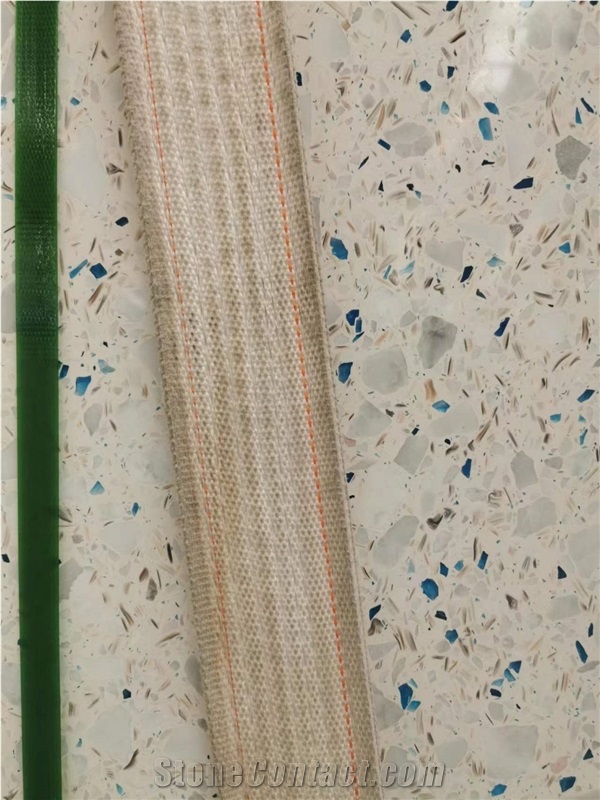 Chanel White Color Artificial Stone  Terrazzo Slabs