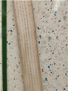 Chanel White Color Artificial Stone  Terrazzo Slabs