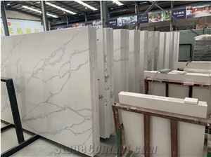 Dongxing Quartz Artificial Luxury Gold Calacatta Quartz Slab