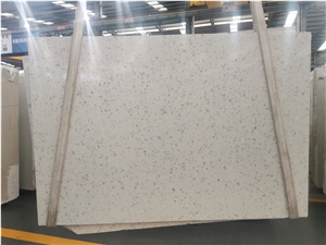 Elegant White Cement Terrazzo Big Slab For Flooring