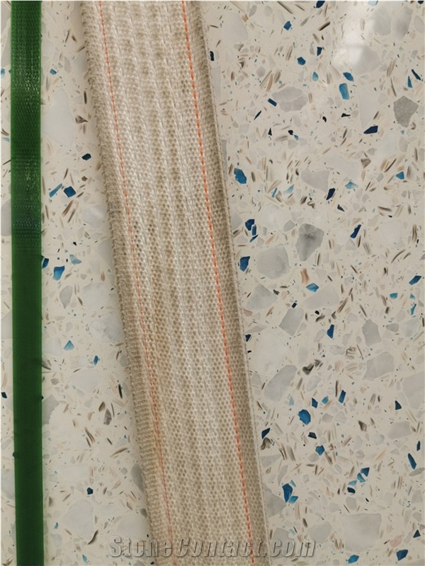 Popular White Color Terrazzo Big Slab For Walling