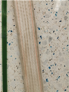 Popular White Color Terrazzo Big Slab For Walling