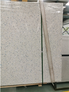 Popular White Color Terrazzo Big Slab For Walling