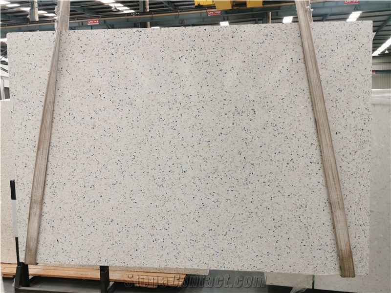 White Color  Precast Terrazzo Slabs