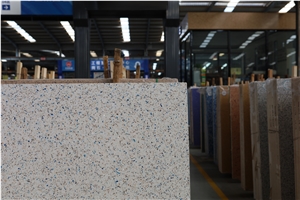 White Color  Precast Terrazzo Slabs