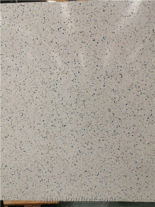 White Color  Precast Terrazzo Slabs