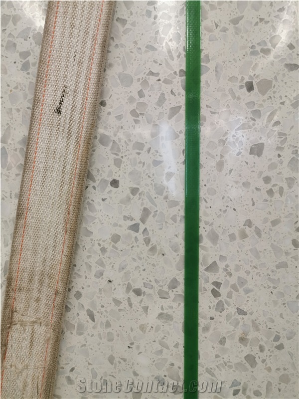 White Precast Terrazzo Big Slab For Decoration