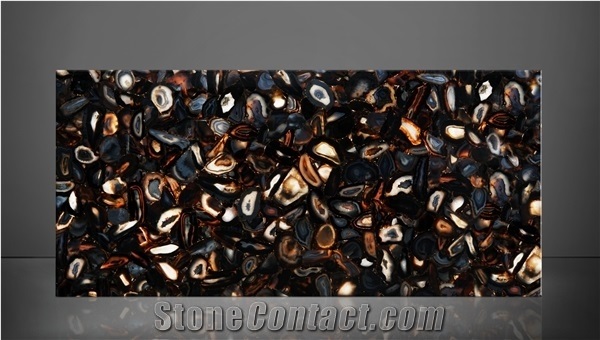 Agate Black Eye Semiprecious Stone Slabs