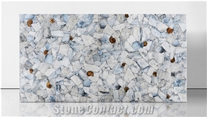 Agate Blue Moss Semiprecious Stone Slabs