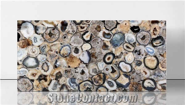 Agate Chocolate Semiprecious Stone Slabs