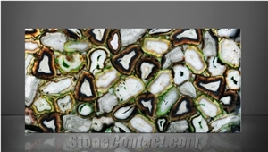Agate Green Eye Gemstone Semiprecious Stone Slabs