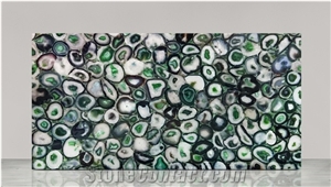 Agate Green Eye Gemstone Semiprecious Stone Slabs