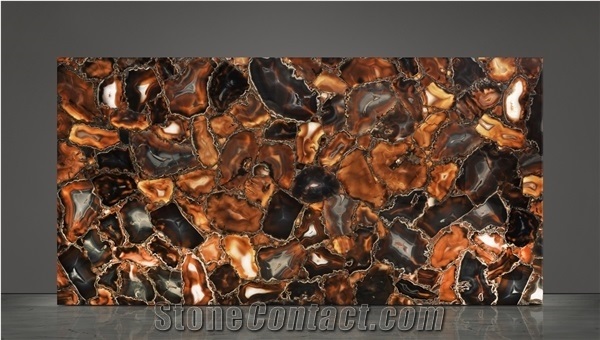 Agate Grey Natural Semiprecious Stone Slabs