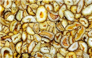 Agate Yellow Ambra Gemstone Slabs, Semiprecious Stone Slabs