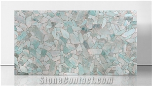 Amazonite Green Gemstone Slabs, Semiprecious Stone Slabs